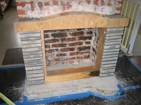 A framework is used to insure correct stone alignment